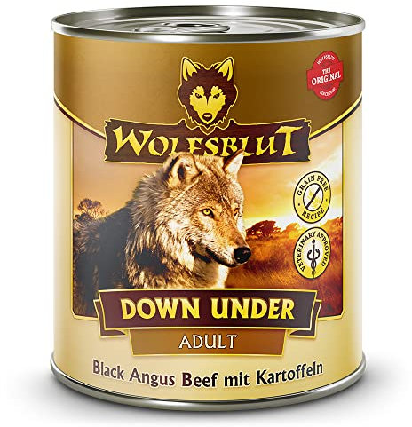 Wolfsblut - Down Under - 6 x 800 g - Black Angus Beef - Nassfutter - Hundefutter - Getreidefrei