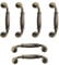 KanDery 6PCS Vintage Cabinet Drawer Handles, Antique Kitchen Cupboard Handles, 96mm Hole Center, Green Bronze