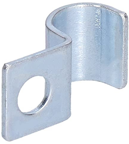 Estink Morsetti per Tubi a Foro Singolo in Acciaio Inossidabile Zincato, 6mm, 20 Pezzi con Anelli in Gomma