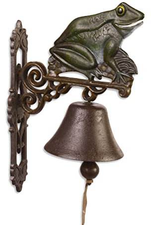 Große Glocke Frosch | Wandglocke Türglocke | Gusseisen | Wanddeko Türdeko