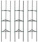 Outsunny Rankhilfe 3er-Set, Pflanzenhalter mit 3 Ebenen, Gartenpflanze Stützstangen, Rankgitter, Tomatenkäfig für Kletterpflanzen, Stahl, Grün, 38 x 38 x 182 cm
