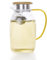 Eden & Willow Glass Water Jug with Bamboo Lid for Fridge | Ripple Large Pitcher, Glass Carafe with Handle for Serving Hot & Cold Beverages, 1.7L