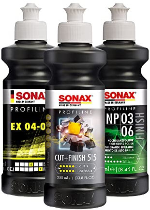 Sonax Profiline Power Set Cut + Finish 250ml + EX 04-06 250ml + NP 03-06 250ml