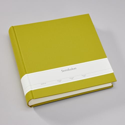 Semikolon 369963 Foto-Album Classic XLarge - 32 x 31 cm, 130 Seiten cremefarben, für 260 Fotos - matcha hell-grün