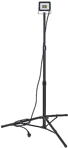 Brennenstuhl foco LED con trípode JARO 3060 T (20W, 2300lm, 6500K, IP65, proyector LED de trabajo con trípode y cable de 3m)