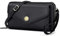 Peacocktion Damen Umhängetasche, Kleine Crossbody Taschen Schultertasche, Handgelenkstaschen Geldbörse mit Crossbody und Handgelenk 2 Riemen, Handytasche zum Umhängen mit RFID Kartenhalter, 06-Schwarz