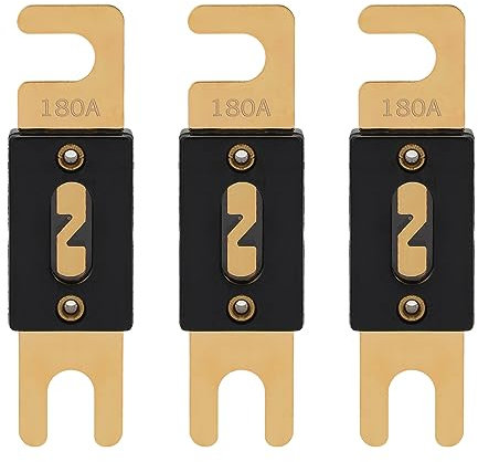 VEXUNGA ANL Sicherung 180A ANL-180 Flachsicherungen 180 Ampere 32VDC für Auto Audio Videosystem Schmelzsicherung Sicherungen (Packung mit 3 Stück)