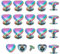 WADORN 14 Sets Herzförmige Dekorationsnieten Und Nieten, 10 mm Regenbogen-Herz-Nieten Für Lederhandwerk, DIY-Metall-Schnellniete, Schraubnieten Für Schuhe, Kleidung, Bastelzubehör