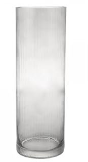RAMSJÖ medium Grey Striped Glass vase/Lantern