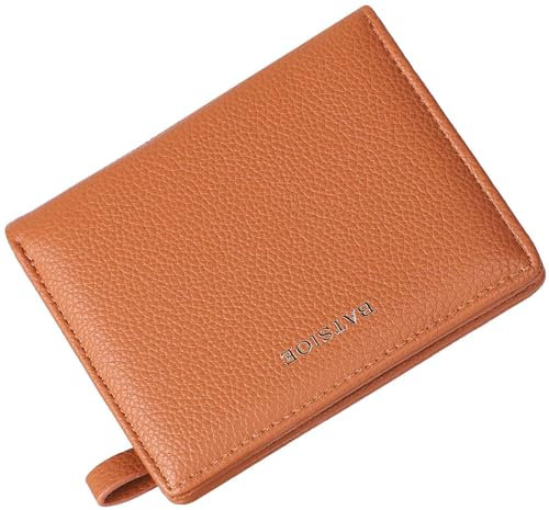 RRANCharltu Geldbörse Damen klein Leder Kleines Portemonnaie Mini Kurzer Damen Geldbeutel mit Zipper Münzfach Brieftasche (Braun)