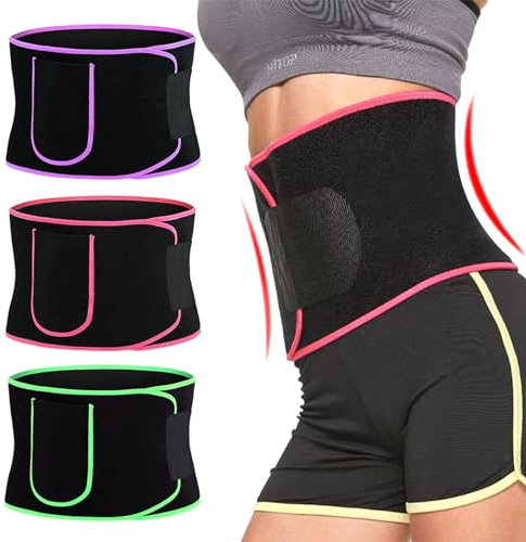 Regerly Bauchweggürtel 3 Stück Fitnessgürtel Rückenbandage Herren Und Damen Fitness Gürtel Schwitzgürtel Abnehmen Waisttrainer Taillenformer Schweiß Ab Gürtel Taillen Für Fitness Sport Abnehmen