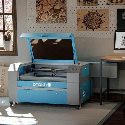 OMTech CO2 Laser Graviermaschine 100W Laser Schneidemaschine 700x500mm Laser Graviergerät Gravurmaschine Autofokus Laser Schneiden und Graviermaschine Doppelte Gravurplattformen, Lasergravierer