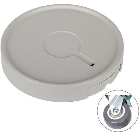 DROMEZ Pflanzenroller Round mit Rollen, Weiß Rollbrett Pflanzen, 100 kg Tragkraft, Untersetzer Blumentopf Witterungsbeständig Plastik Blumenroller für den Hausgarten Blumentopf, Ø 32 cm