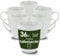 Level One 36 Stück Kaffeebecher 300ml aus hochwertigem Porzellan, Kaffeetasse in weiß, Kaffeebecher mit Henkel, Spülmaschinen- & Mikrowellengeeignet