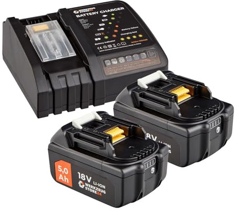 WS24 Akku Starter-Set 18 V / 2X 5,0 Ah Akku + Schnellladegerät