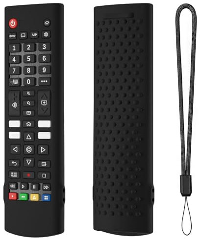 Fiorky Custodia for telecomando in silicone for telecomando LG TV AKB75095307 AKB76040302 con cordino Custodia in silicone protettiva Custodia protettiva for controller Pelle Antiscivolo
