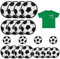 20 Stück Fußball Stickerei Patches, Fußball Stoff Patch, Fußball Stickerei Patch Waschbar, Cartoon Fußball Stoff Patch, 5 Größen, für Kleidung, Jeans, Taschen, Dekoration
