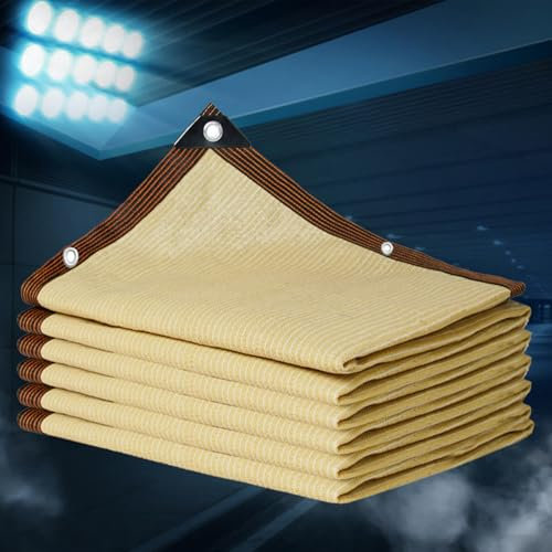 Voile Ombrage 6x4 Voiles d'ombrage pour Patio Voile D Ombrage Filet de Protection Voile d' ombrage pour La Couverture Végétale/Serre/Jardin/Pergola,beige-2x5m