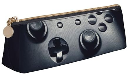 AMINNU Gaming Controller Pattern Pencil Case, Multifunctional Pencil Case, Student Pencil Case, with Zipper Suitable for Schools and Offices, Unisex