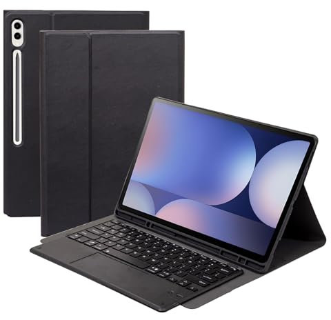 HLTOOP Keyboard Case for Samsung Galaxy Tab S10 Ultra 14.6 Inch 2024/Tab S9 Ultra 2023/Tab S8 Ultra 2022, Backlit Magnetically Detachable Keyboard with Touchopad