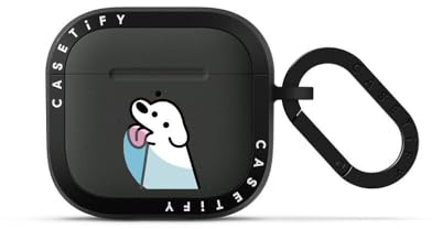 CASETiFY Bounce AirPods (4. Generation) Hülle mit Ring [Militärqualität Falltest/2 m Fallschutz/Anti-Kratz] - Lecken - Charcoal