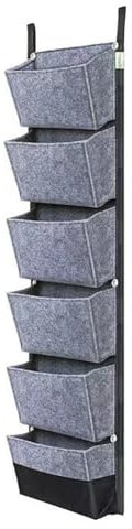 Stgbcst Bolsas de pared para colgar en la bolsa de plantas para colgar en interiores y de fieltro, para colgar en la pared vertical, 107 x 30 cm, impermeable, jardinera vertical (gris)
