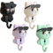 Tadoiooy 4pcs niedliche Wandhaken Selbstklebende Katzenschlüsselhalter Heavy Duty Abs Plastik Katze mit Sonnenbrille süßer Schlüsselhalter für Mantel, Beutel, Hut, Handtuch Wandhängedekorationen