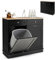 Kitchen Trash Bin Cabinet Tilt Out Recycling Trash Can Cabinet with Rubber Wood Countertop Adjustable Shelf & Drawers Freestanding Garbage Can Holder for Laundry (Black) Stylish Trash Bin Ca