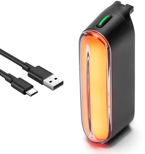 ROCKBROS Luce Posteriore Bici, Fanale Posteriore Bicicletta LED con 7 Modalità, Impermeabile IPX6, Rilevamento dei Freni, Ricaricabili USB, Installazione Magnetica, per MTB, Bici da Corsa, Gravel