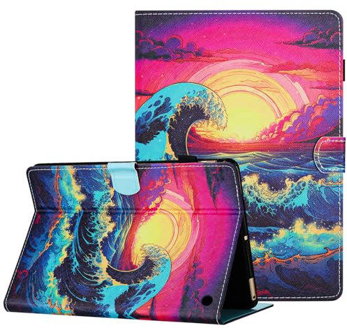Mldjomid Funda Compatible con Amazon Kindle Fire MAX 11 2023 Tableta Funda PU Cuero Flip Protectora Carcasa con Función de Soporte para Kindle Fire MAX 11 2023 Case Cover, Ola del Océano