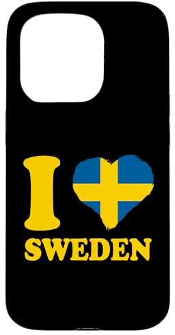 I Love Sweden Swedish Roots Swedish Pride Sweden Flag Case for iPhone 15 Pro