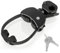 Sorlpv Verstellbar Strap Rahmenhalter Kurz 12CM, Alu Rahmenhalter Fahrradträger für E-Bike/Fahrrad, Abschließbare, Universal Fahrradrahmenhalter für U-Bügelrohr: Ø 2,5-3cm (Schwarz)