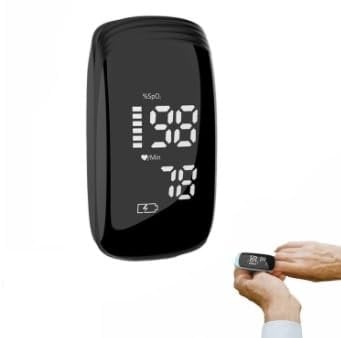 Genérico 2025 Nuevo Monitor Sin Pinchazo, para Uso En El Hogar O Al Aire Libre, Monitorear El Sensor De Los Dedos para Uso En El Hogar O Al Aire Libre,Black