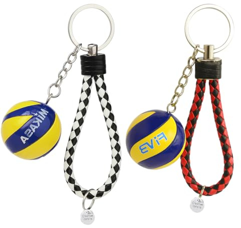 UIEXAY Porte clef,Porte-clés volley-ball 2 pièces,Porte Clés volley-ball, Accessoires Personnalisés, Keychain Cute pour le Sac à Dos, le Porte-monnaie, comme Cadeau d'anniversaire pour Filles