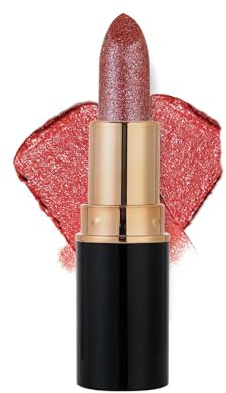 Rouge à Lèvres Pailleté Diamant, Gloss MéTallique Nacré, Rouge à Lèvres MéTallique Pour Femmes, Formule Hydratante, Longue Tenue, Waterproof Et Sans Bavures (#05)