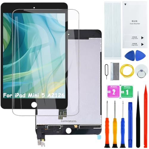 H&LYCYJ Écran d'affichage pour iPad mini 5 7,9 (2019) A2126 A2124 A2133 A2125 Écran LCD de rechange avec kit (noir)