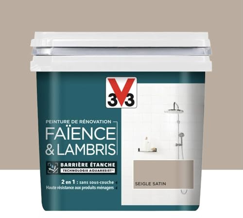 V33 Peinture De Rénovation Faïence & Lambris Seigle 0,75 L