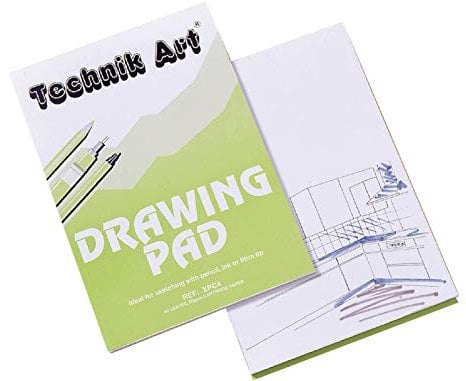 Clairefontaine XPC4Z Zeichenblock, A4, 90 g/m², blanko, 40 Blatt pro Block, ideal zum Skizzieren mit Stiften, Bleistiften oder Faserspitzen