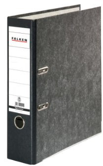 FALKEN RecyclingOrdner S 80, Rückenbreite 80 mm, schwarzer