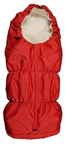 EICHHORN Kinderwagen Mumien Winterfußsack mit Teddyfutter, rot