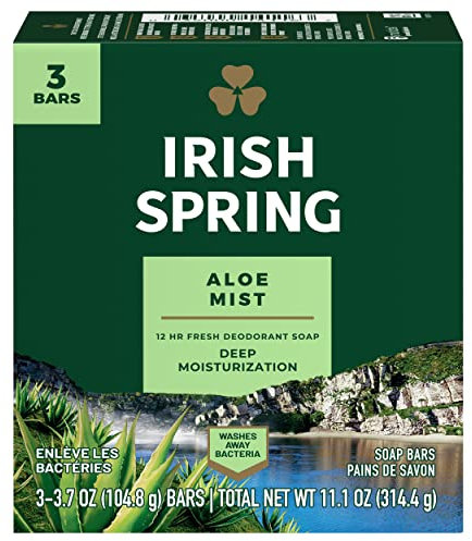 Colgate Pa Irish Spring Deodorant Soap Bar, Aloe, 310 g