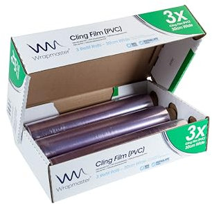 WRAPMASTER 3000 CLING FILM REFILLS - 3 ROLLS, 12 Wide x 1000ft Long