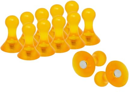 Large Orange Skittle Magnets for Fridge, Whiteboard, Noticeboard, Filing Cabinet - Pack of 6
