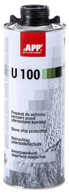 APP U100 UBS Überlackierbarer Unterbodenschutz für Auto | Steinschlagschutz | Korrosionsschutz | schwarz | 1 kg
