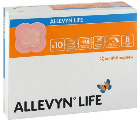Smith & Nephew 373-9380 Allevyn Life Große Kompresse, 15,4 cm x 15,4 cm, 10 Stück