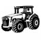 Samunshi® Wandtattoo Trecker Traktor 30x21cm schwarz