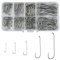 Shaddock 350stk Angelhaken Set Weiß langem Schaft Streamer Trocken Fliegen Binden 79580 High Carbon Stahl Angeln Haken für Jig Set