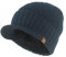 Kuyou Strickmütze mit Schild Herren Winter Visor Beanie Cap (Navy blau)