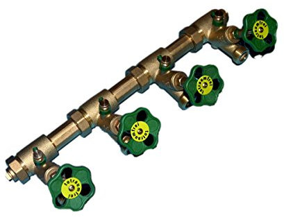 Schlösser Kompakt Verteiler DN25-4 Abgänge DN20-Wasserverteiler inkl. 2 x Rohrschelle und 2 Stockschraube