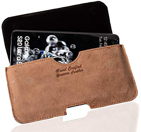 MATADOR Leder Hülle Case Tasche Gürteltasche Quertasche kompatibel mit iPhone 17 PRO MAX / 16 PRO MAX Antik Braun